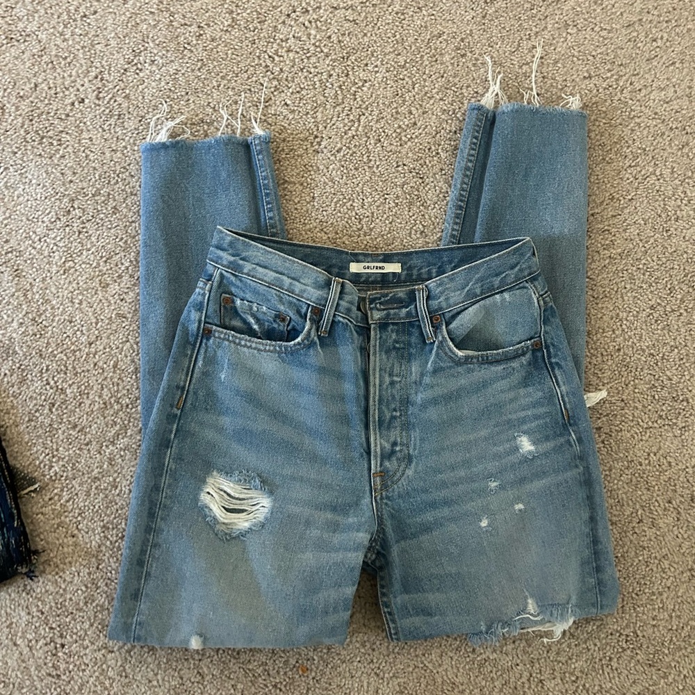 Distressed Blue Jeans GRLFRND